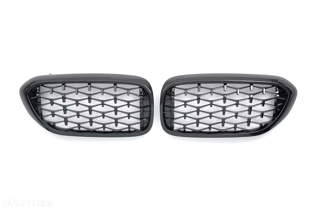 Grile Grila Diamond Nari M Duble BMW G30 G31 2017-2020, Negru Lucios - 2