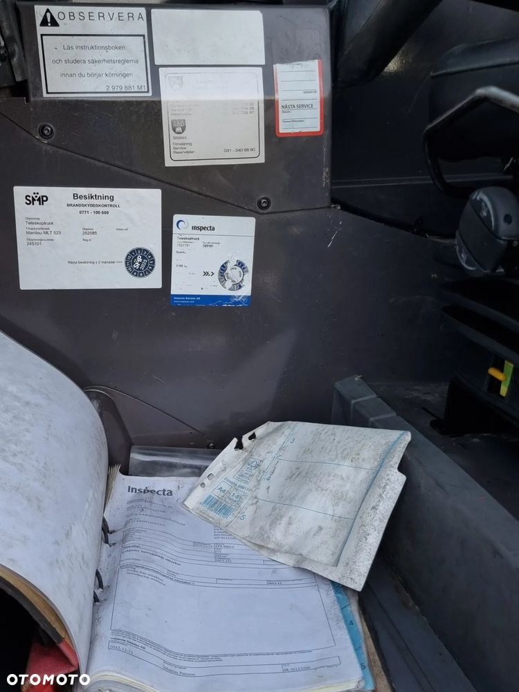 Manitou 523 MonoUltra Ładowarka teleskopowa 5m 2,3 tony Posuw wideł Hydr. łyżka Klima 2x kamera PERKINS z Komuny Norweskiej! Jak Nowa 3136 mtg Zero luzów wycieków SERWISY DEKRA - 10