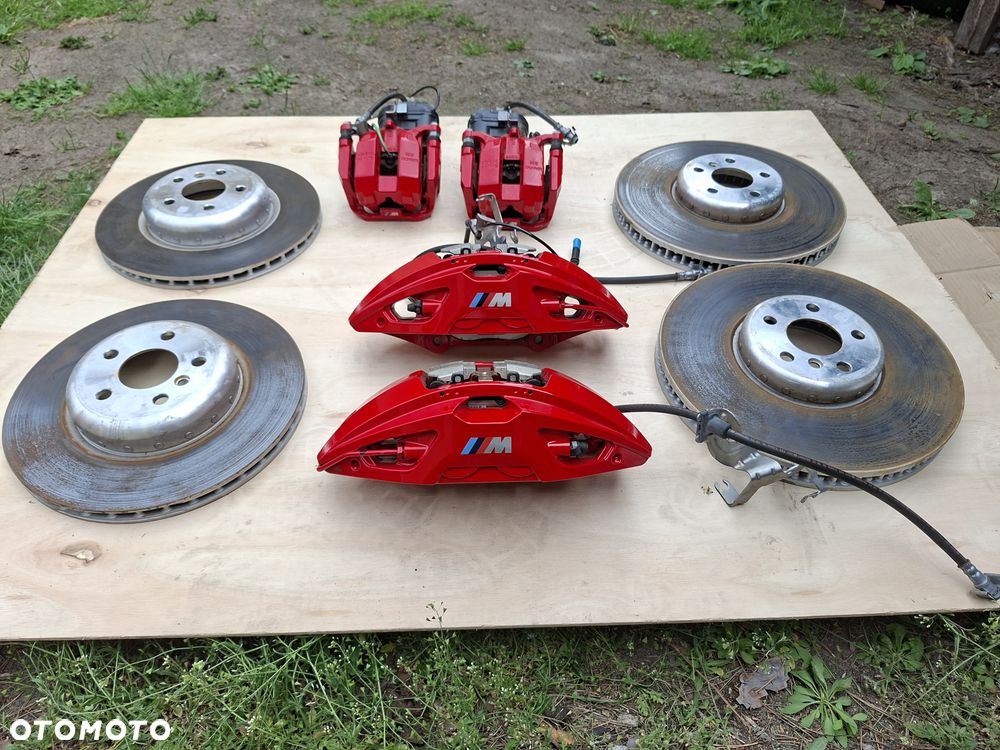 BMW 4 440ix g22 Tarcze 374mm OEM BMW plus klocki OEM plus zaciski M Czerwone komplet - 1