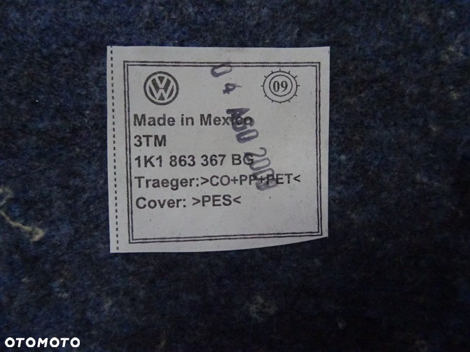 DYWAN WYKŁADZINA PODŁOGA VW GOLF VI 6  KOMBI NR48 - 10