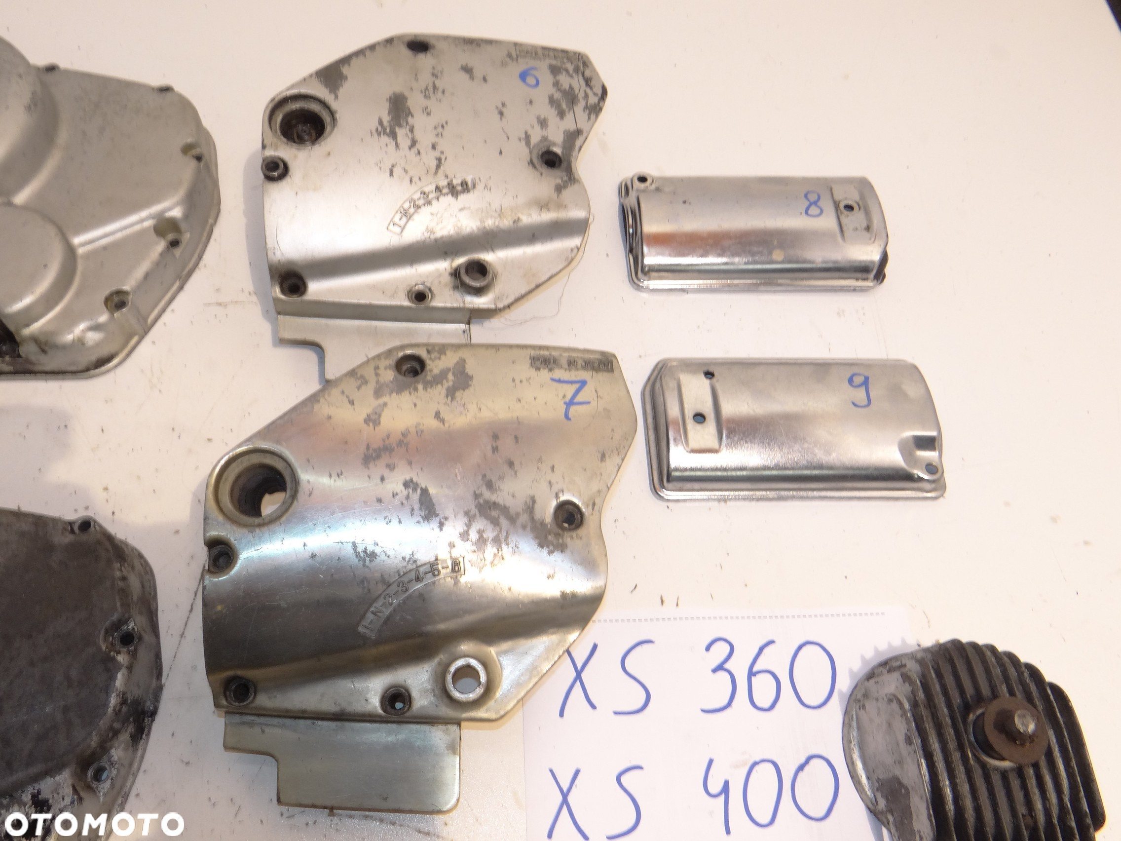Yamaha XS 360 400 2A2 pokrywa dekiel silnika sprzęgła zębatki łańcucha rozrusznika obudowa filtra oleju Y1259 - 9
