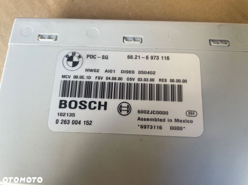 6973116 moduł sterownik parkowania pdc bmw 3 e90 e91 e81 e82 e87e84 - 2