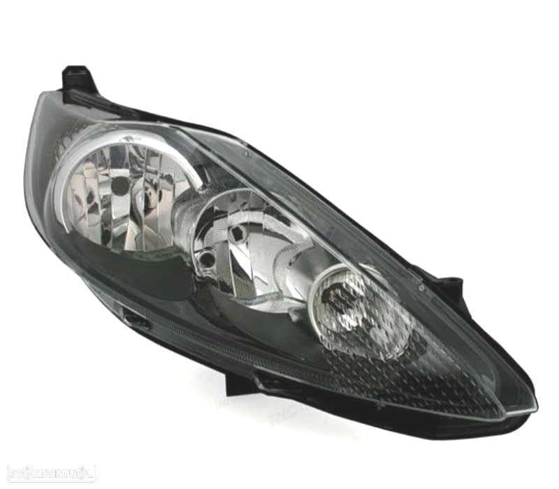 FARÓIS FRONTAIS PARA FORD FIESTA MK7. FUNDO PRETO - 2