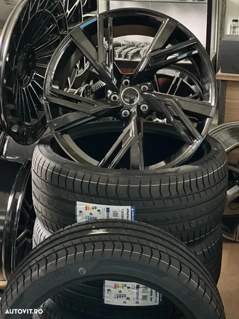 Jante AUDI 21 R21 RS A5 A6 A7 A8 Q3 Q5 Q7 Q8 Gloss black cu anvelope vara/iarna - 4