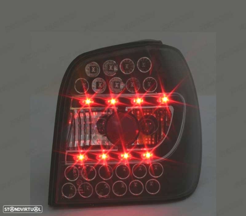 FAROLINS TRASEIROS LED VOLKSWAGEN VW POLO 6N 94-99 PRETO - 2