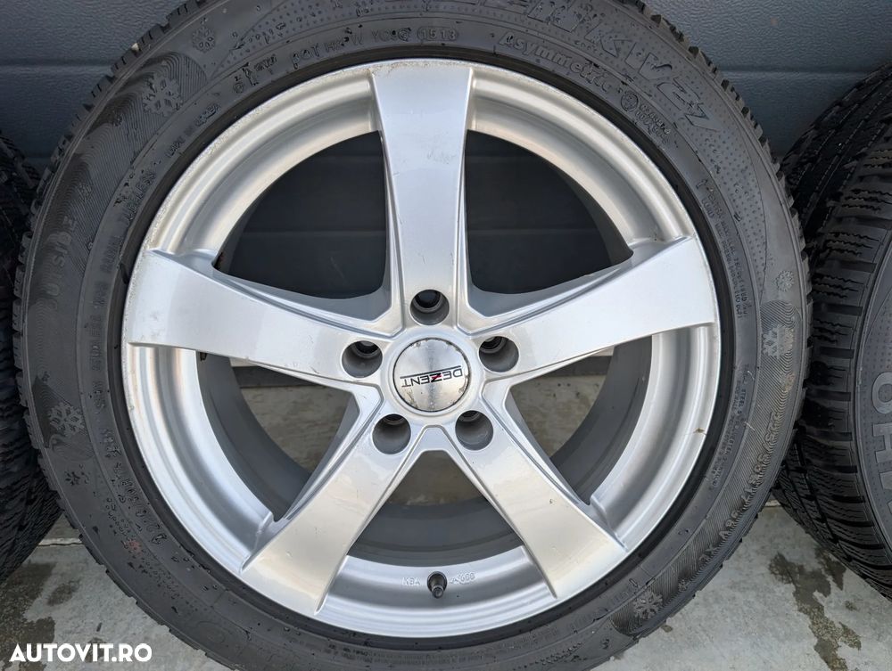 Jante DEZENT 17'' 5x112 KBA 47688 Audi Vw Skoda Seat+anvelope iarna 225/50 R17 KUMHO dot 2013 - 4