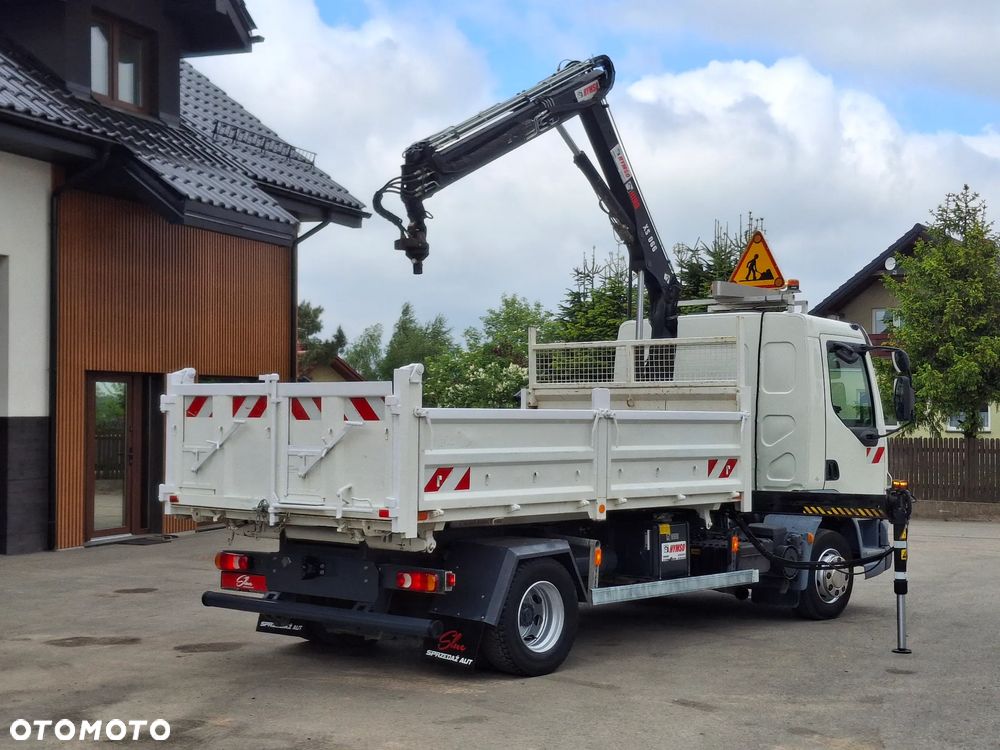 DAF LF 45.180 Wywrotka 3 Stronna + Hydroburta HDS HIAB Żuraw Dźwig Sterowanie Radiowe Łyżka Chwytak Obrotowy Dzielone Burty Hak Klimatyzacja Niski Przebieg Blokada Mostu Oświetlenie Ostrzegawcze - 29