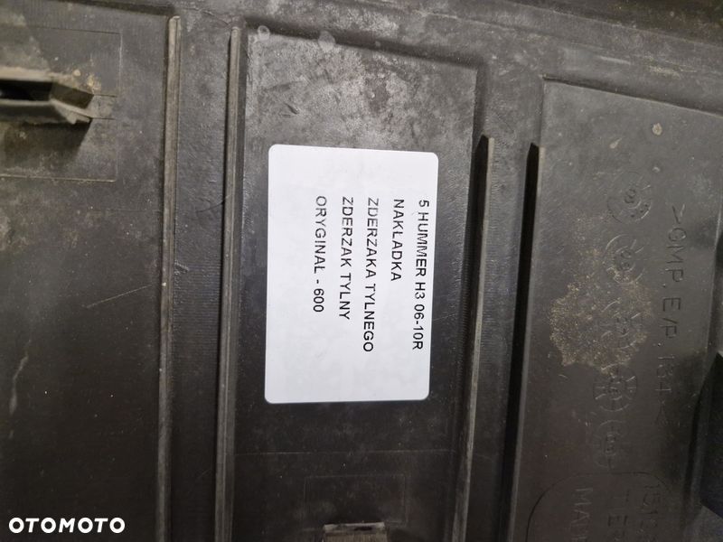 hummer h3 06-10r nakładka zderzaka tylnego zderzak tył oryginał - 12