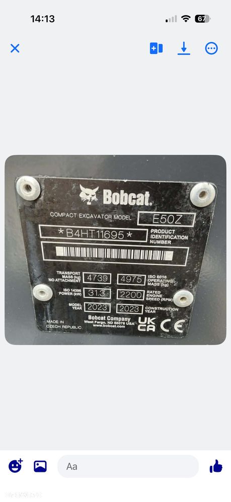 Bobcat E50z - 5