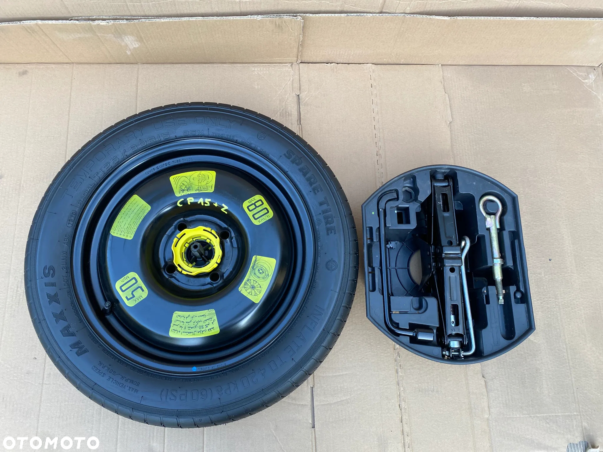 Koło dojazdowe dojazdówka 15 Citroen  C3 C-ELYSSE PEUGEOT 207 208 + zestaw - 2