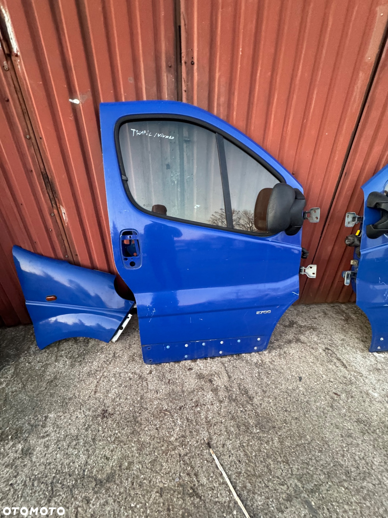 Opel movano renault trafic błotnik prawy drzwi przód przednie prawe lewe niebieskie niebieski tył tylne lewe skrzydło drzwi tylne tył - 4