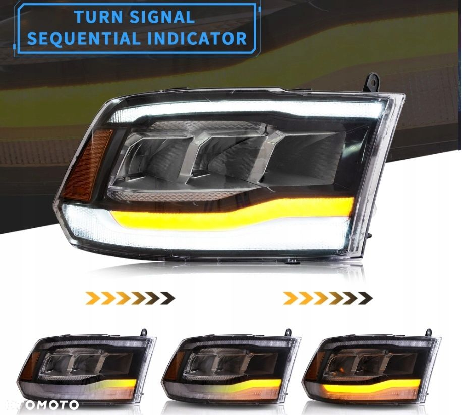 Reflektor Lampa kpl Vland Full Led Neon Tuning Dodge Ram IV 4 08-24 Classic - 8