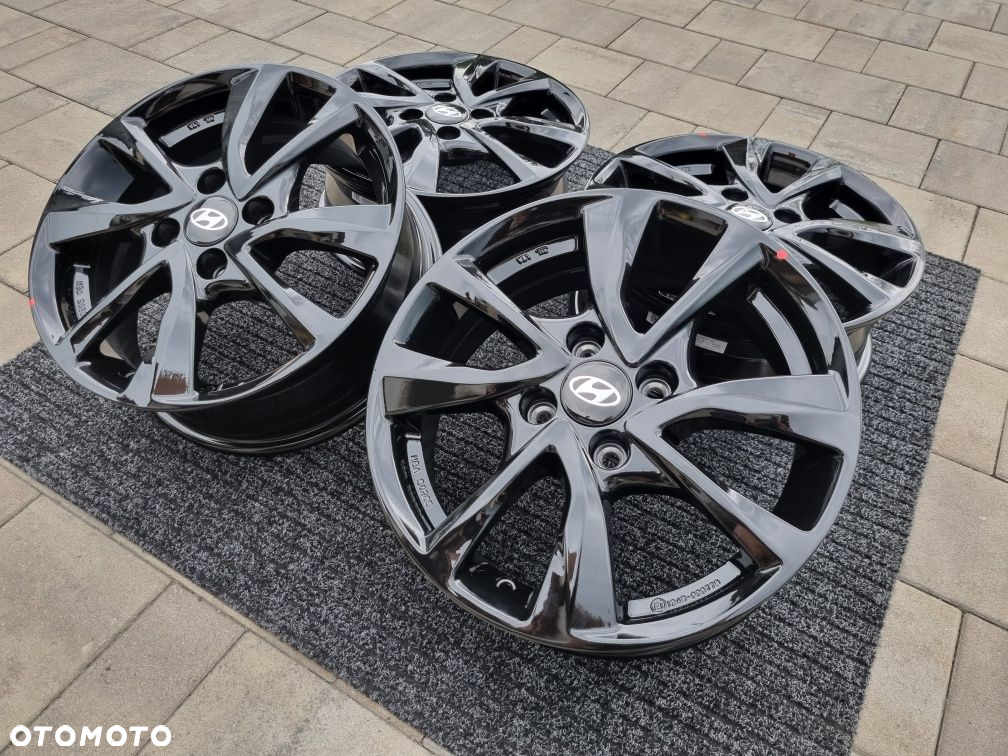 Hyundai 15" nowe felgi alu i10 i20 Inster Bayon 4x100 czarne alufelgi - 4