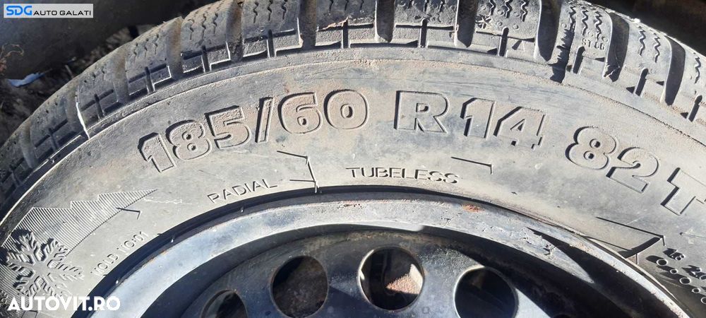 Janta Roata Rezerva Tabla 185 60 14 R14 cu Anvelopa Cauciuc Iarna Chevrolet Aveo 2003 - 2011 [C1173] - 2