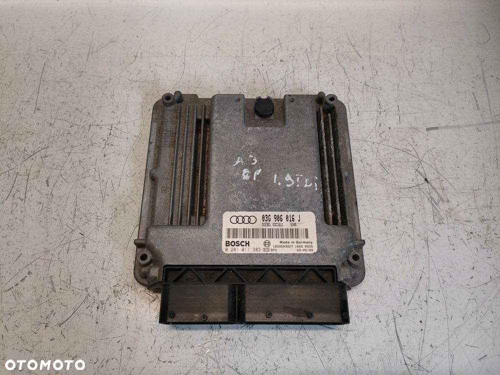 AUDI A3 8P 1.9 TDI 3-DRZWI 03- STEROWNIK SILNIKA KOMPUTER 03G906016J - 1