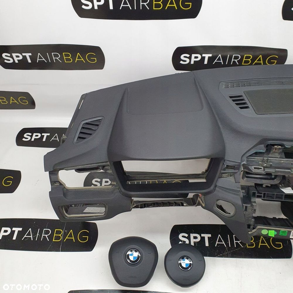 BMW X1 F48 DESKA ROZDZIELCZA KONSOLA KOKPIT PULPIT PODUSZKI AIRBAG AIR BAG PASY KIT SET - 2