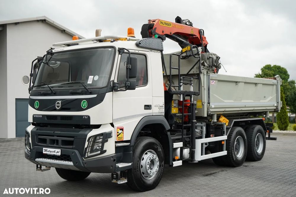 Volvo FMX 410 / 6x4 / CAMION BASCULANTE + HDS PALFINGER 18002-EH A / HYDROBOARD / RADIO CONTROL / EURO 6 / - 8