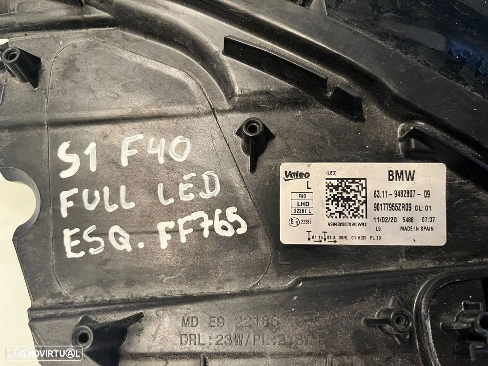 BMW 1 F40 FAROL ESQUERDO FULL LED - FF765 - 7