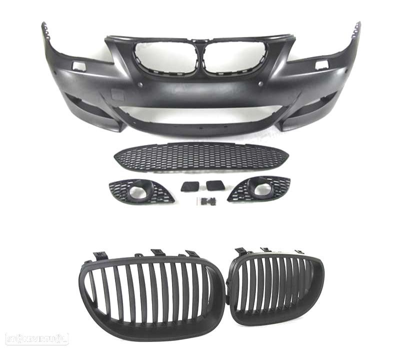 KIT PARA-CHOQUES + GRELHA BMW E60 03-07 LOOK M5 PDC SRA - 2