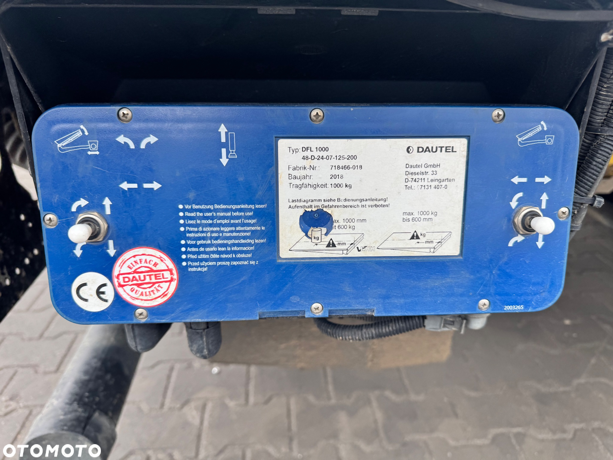 Zabudowa kontener, garaż, magazyn z windą Dautel 1000kg - 6