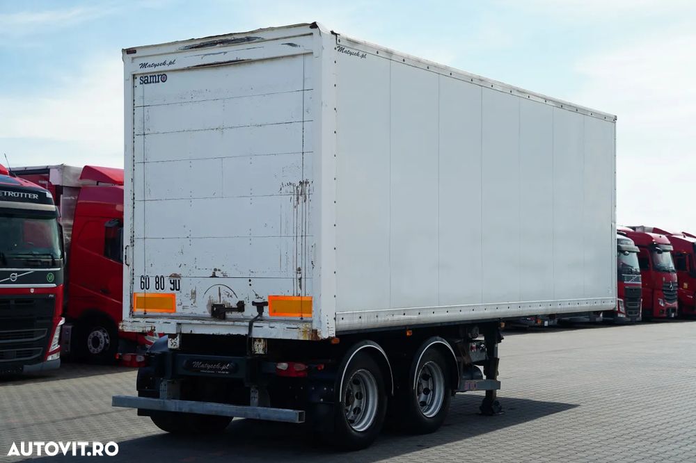 Samro / KIT / SEMIREMORCĂ / CONTAINER / TRAVERSĂ / B-TRAIN / 7,3 + 7,3 m / PODEA REZISTENTĂ - 7