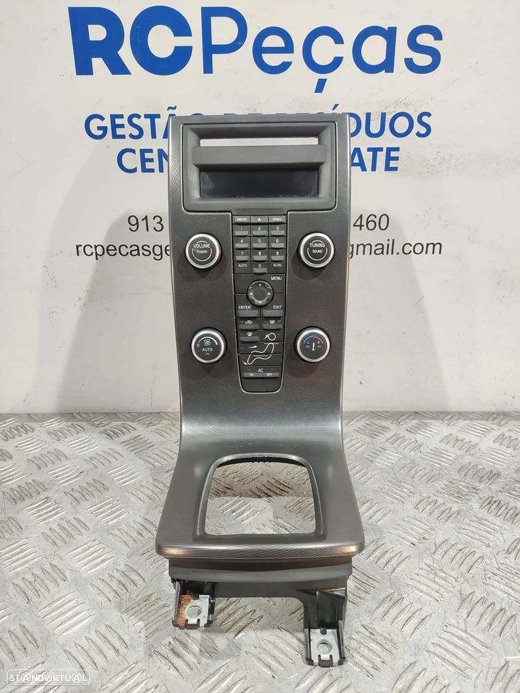 CONSOLA CENTRAL DISPLAY MULTIMEDIA COMANDOS CONTROLO CHAUFFAGE VOLVO S40 MK2 FACELIFT R-DESIGN ORIGINAL - 9
