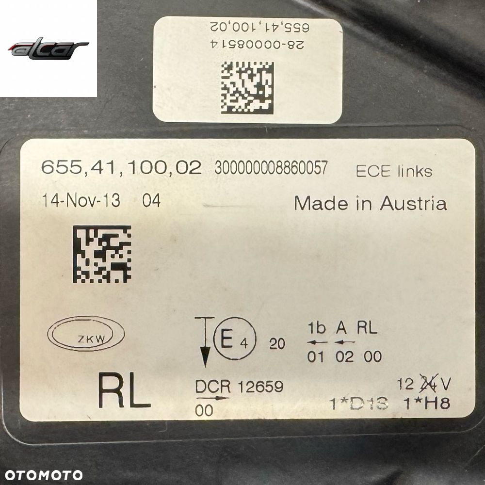 REFLEKTOR LAMPA LEWA PRZÓD BMW 7 F01 655.41.100.02 - 8