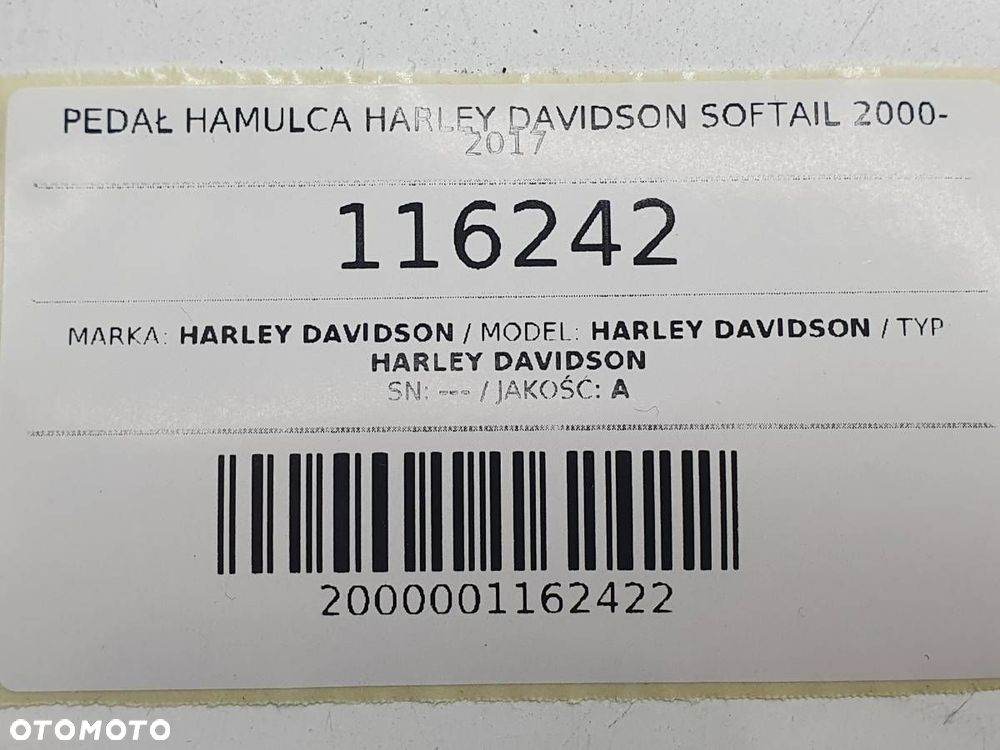PEDAŁ HAMULCA HARLEY DAVIDSON SOFTAIL 2000-2017 - 7