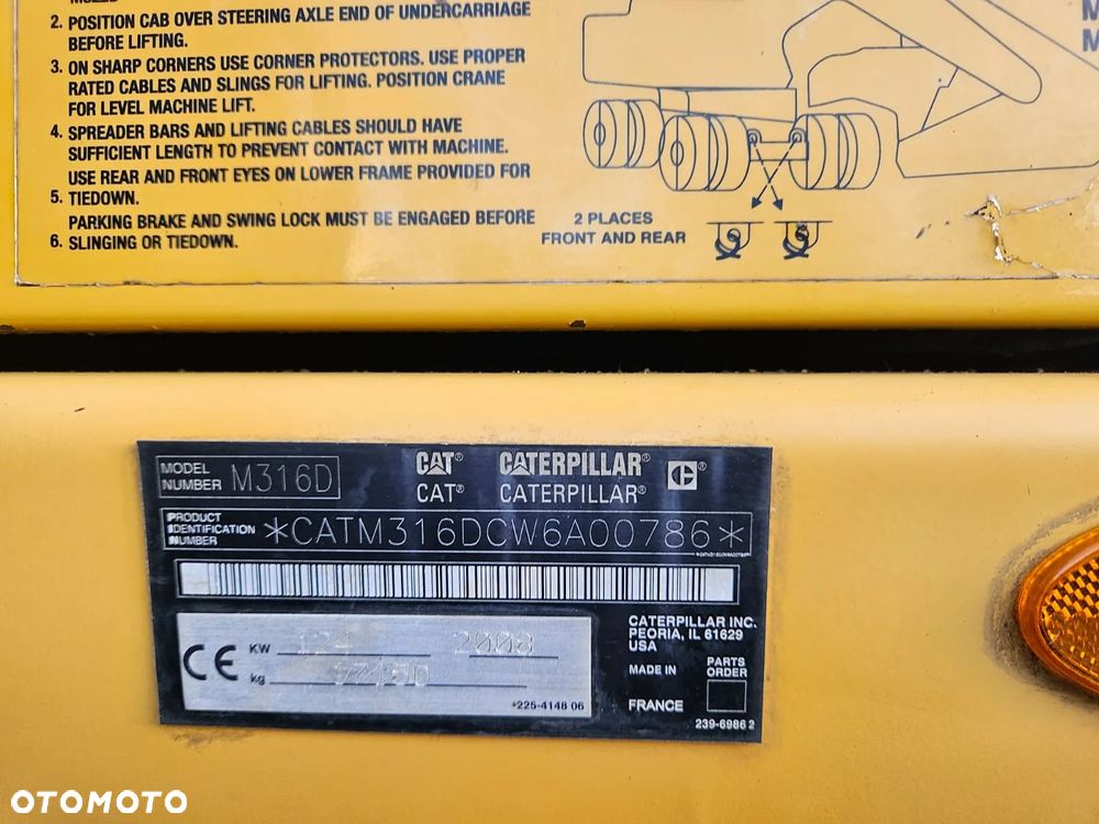 Caterpillar KOPARKA KOŁOWA CAT CATERPILLAR M316D M316 315 316 318 2008R - 7