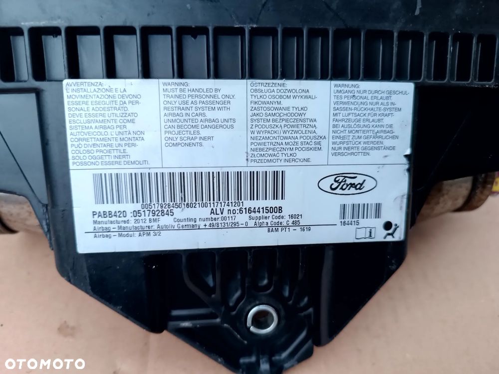 PODUSZKA AIRBAG PASAŻERA FORD KA MK2 051792845 - 2
