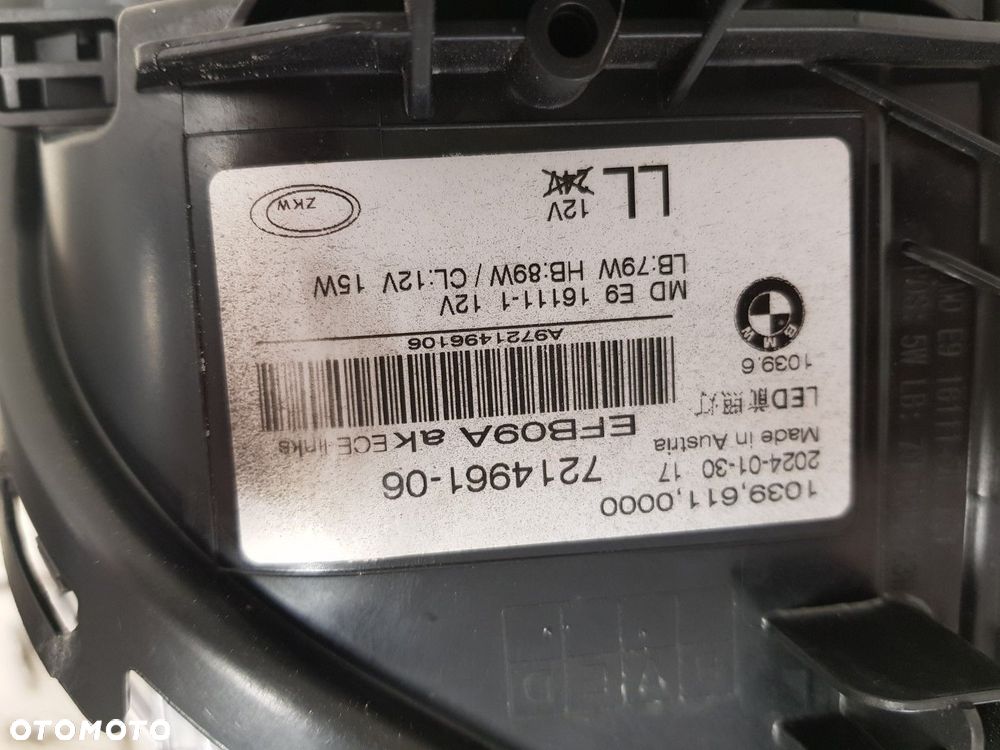 BMW 5 G30 G31 ADAPTIVE LED LAMPA LEWA PRZEDNIA PRZÓD REFLEKTOR FULL LED 7214961 7214961-06 - 12