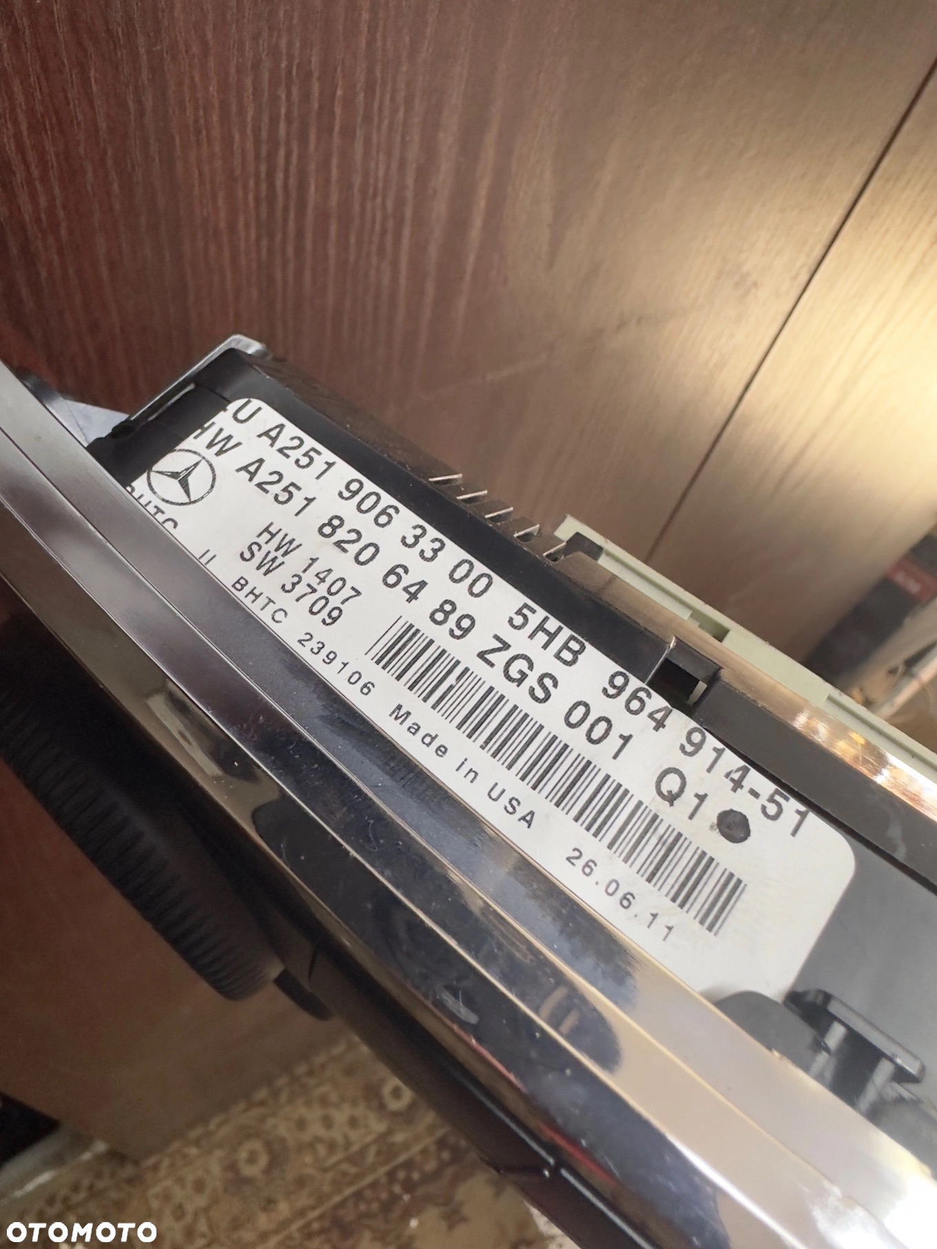 MERCEDES ML GL 164 r 251 panel klimatyzacji drewno   dekor - 12