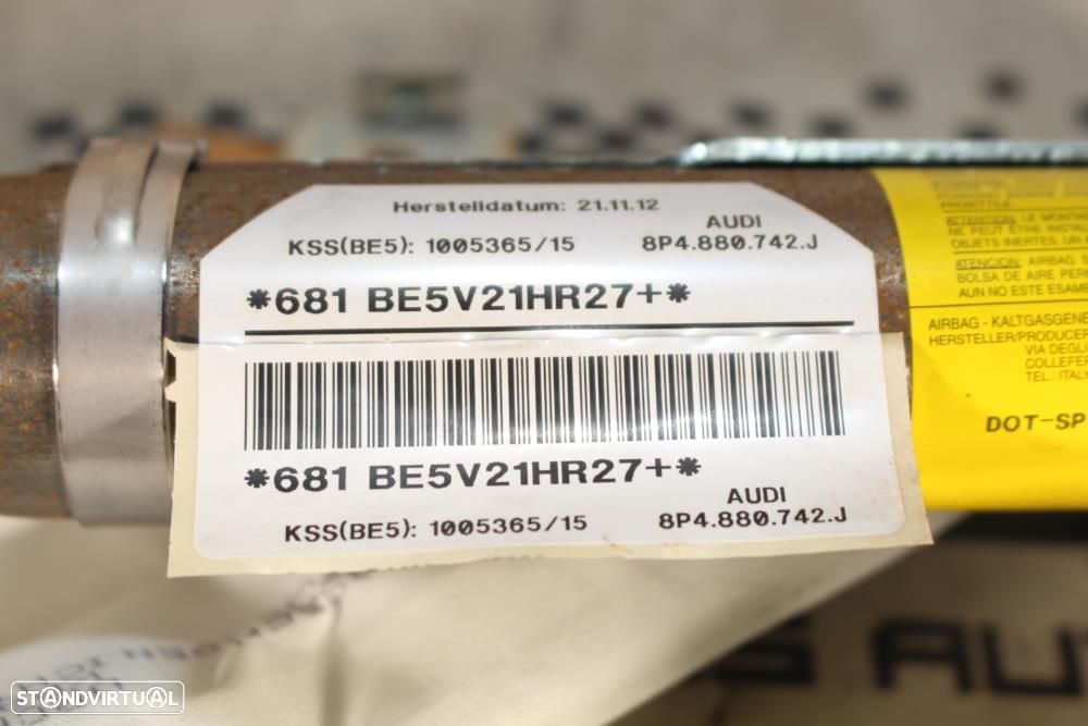 Airbag De Cortina Direito Audi A3 (8P1)  8P4880742j / Cortina Airbag P - 5