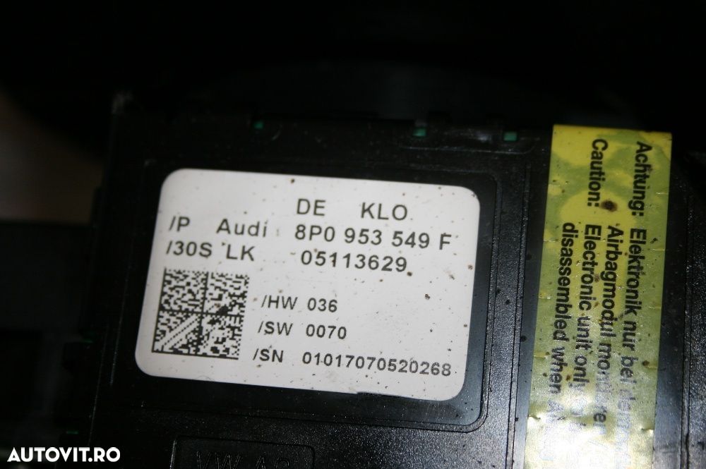 Modul Spira Volan Airbag Tempomat Manete Audi A4 B7 An 2005-2008 - 3