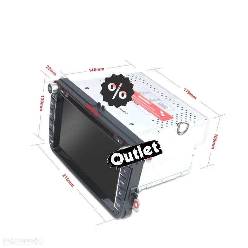 M000364L1 AUTO RADIO 2DIN 8" PARA VOLKSWAGEN VW USB GPS TACTIL HD - 8