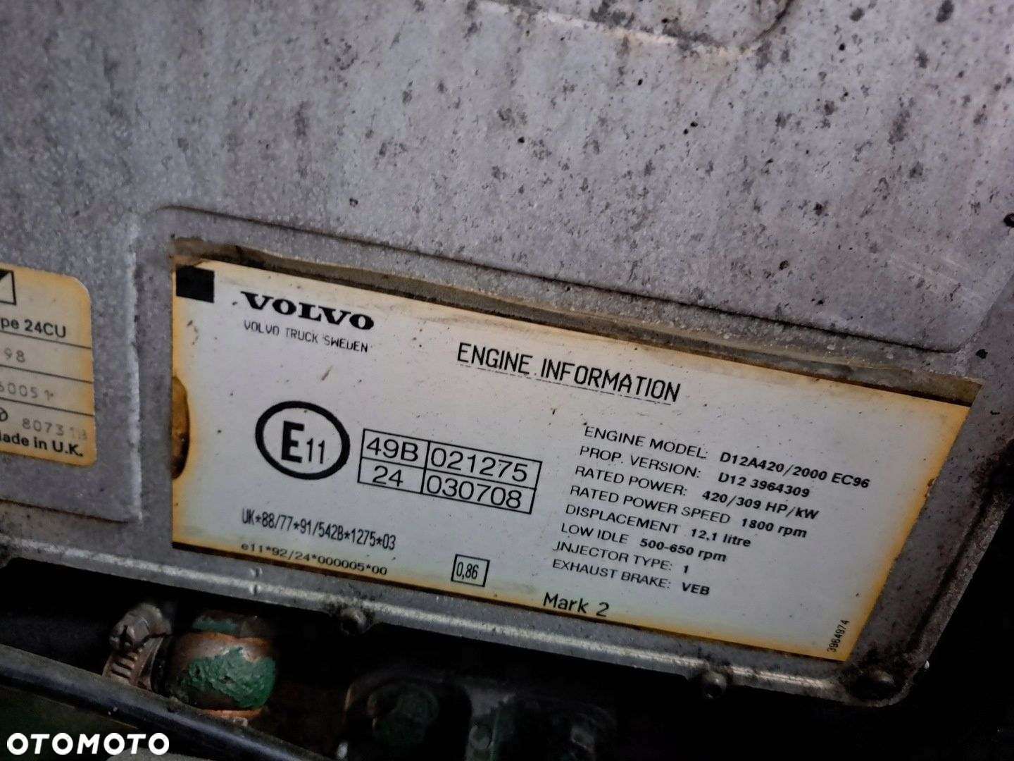 SILNIK KOMPLETNY VOLVO FH 12 FM 12 D12A 420 - 4
