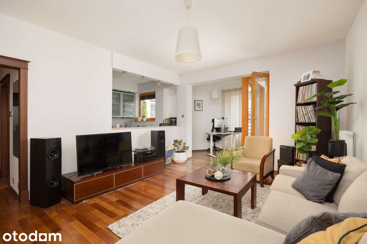 Ciche 2 pokoje (56 m²) z osobną kuchnią i garażem – Mokotów