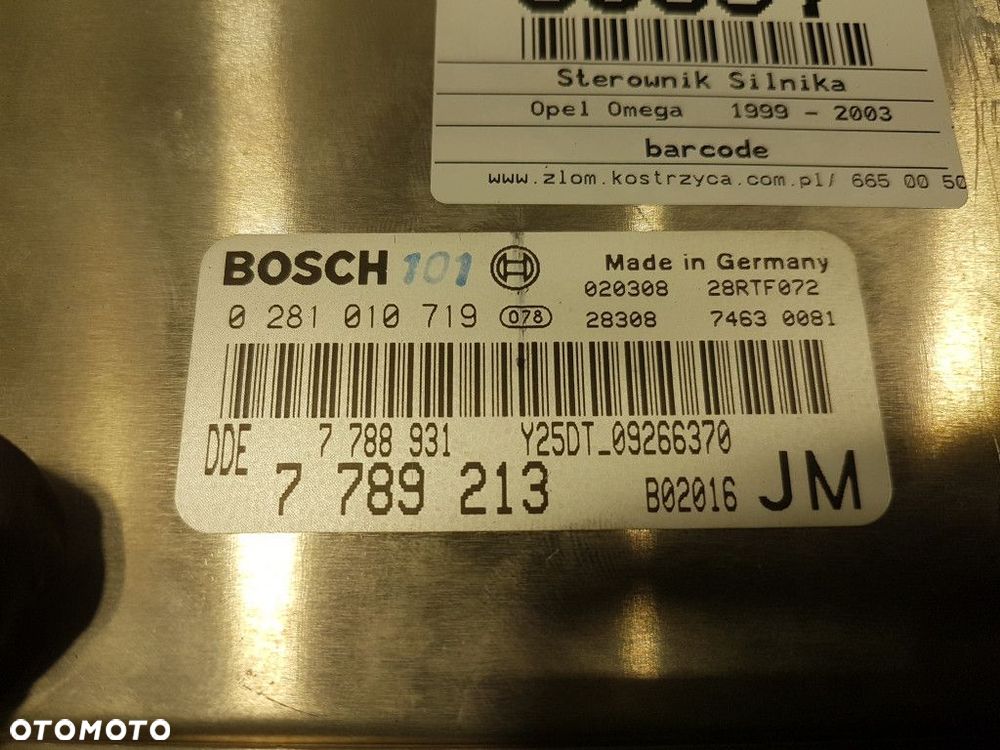 OPEL OMEGA B 2.5 DTI STEROWNIK SILNIKA 0281010719 - 4