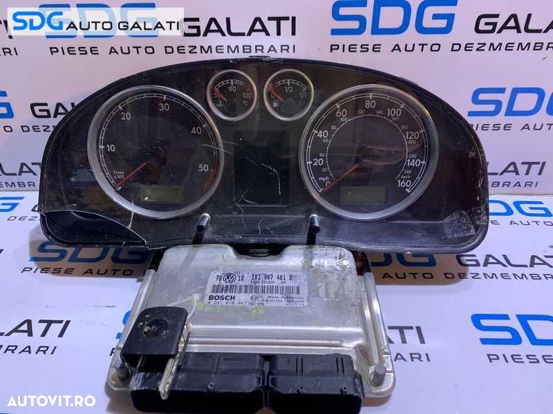 Kit Pornire ECU Calculator Motor Cip Cheie si Imobilizator cu Ceas Ceasuri Bord VW Passat B5.5 2.5 TDI V6 AKN 2001 - 2005 Cod 3B1907401B 0281010447 [L3024] - 1