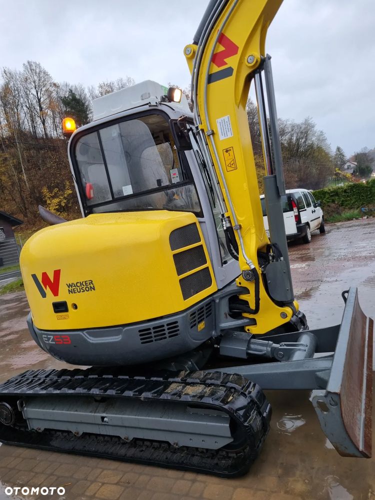 Wacker Neuson EZ53 Koparka 5,8 tony jak Nowa 2018r 1690mt wersja z urządz.do ochrony powietrza azbest itd Klima 3x łyżka Hydrauliczna Perkins silnik z Norwegii - 8