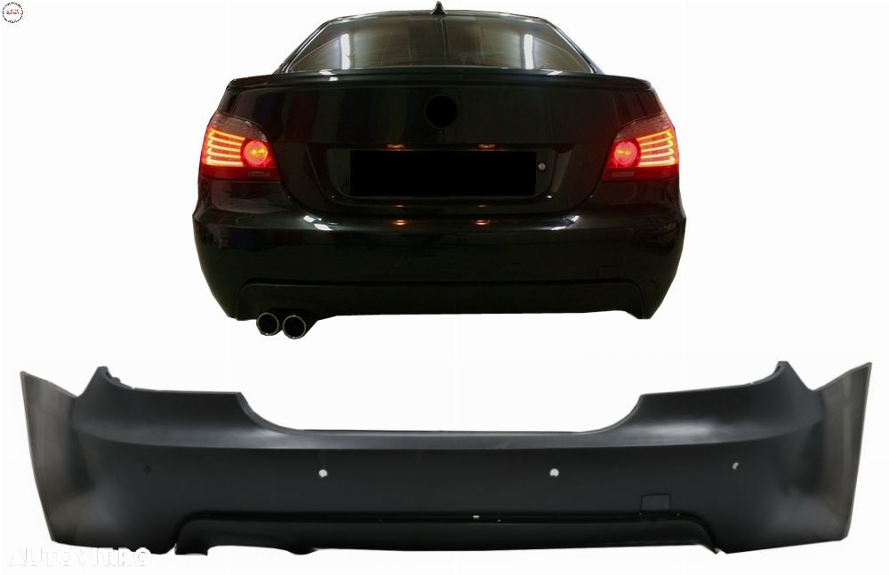 Bara spate BMW Seria 5 E60 LCI (2007-2010) M-Technik Design cu PDC 18mm- livrare gratuita - 9
