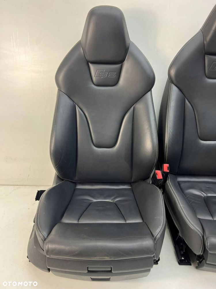 Komplet foteli z boczkami RECARO GRZENE PAMIĘĆ EU SKÓRA SCHOWKI Audi S5 - 5