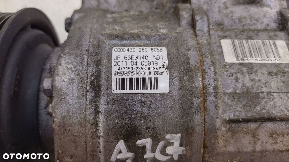 AUDI A7 C7 4G 10-18 3.0 TDI KOMPRESOR SPRĘŻARKA KLIMATYZACJI 4G0260805B - 7