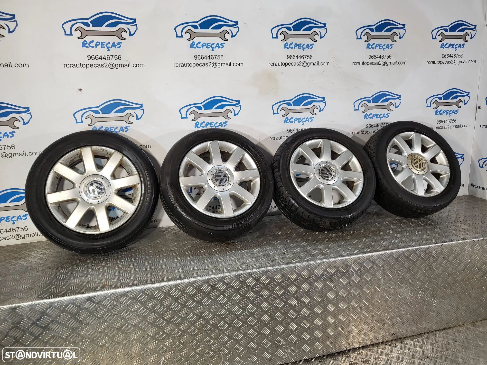 Conjunto Jantes 16 Originais VW Touran 6.5J ET50 5x112 1K0601025R - 1