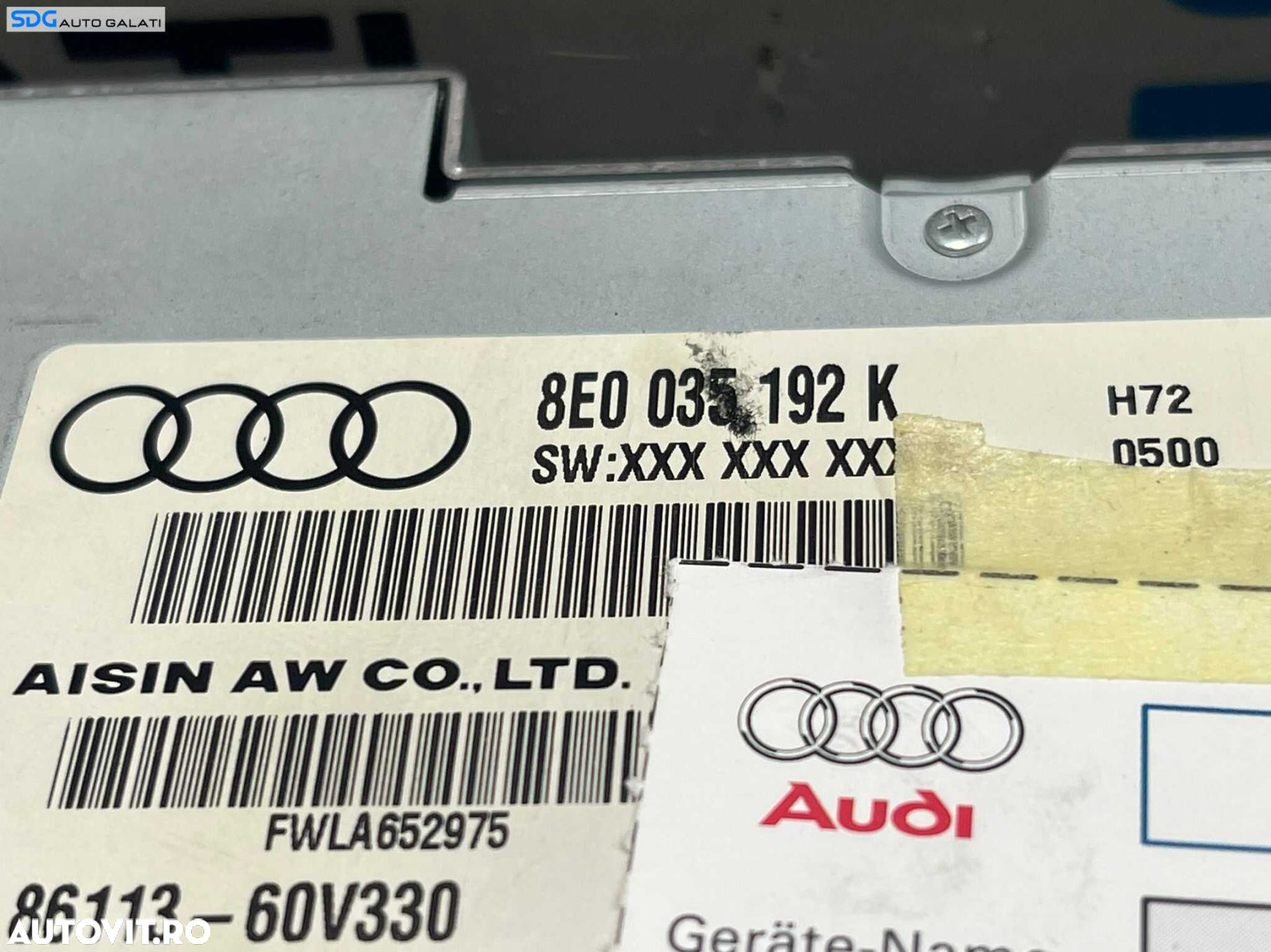 Navigatie Radio CD Player RNS E Navi Plus cu Harti DVD Audi A4 B7 2005 - 2008 Cod 8E0035192K [B3656] - 4