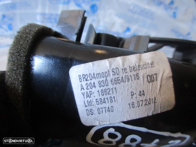 Grelha Friso A2048306654 MERCEDES C S204 W204 FASE 2  2012 200CDI 136CV 5P PRETO DRT GRE DE VENTILAÇÃO - 4