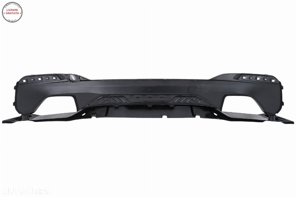 Difuzor Bara Spate BMW Seria 5 G30 G31 (2017-2019) M5 Design Negru Lucios- livrare gratuita - 6