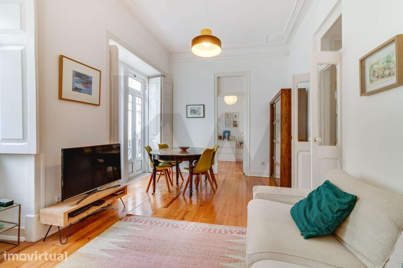 Viver na Lapa com espaço exterior | T3 remodelado - Grande imagem: 4/31
