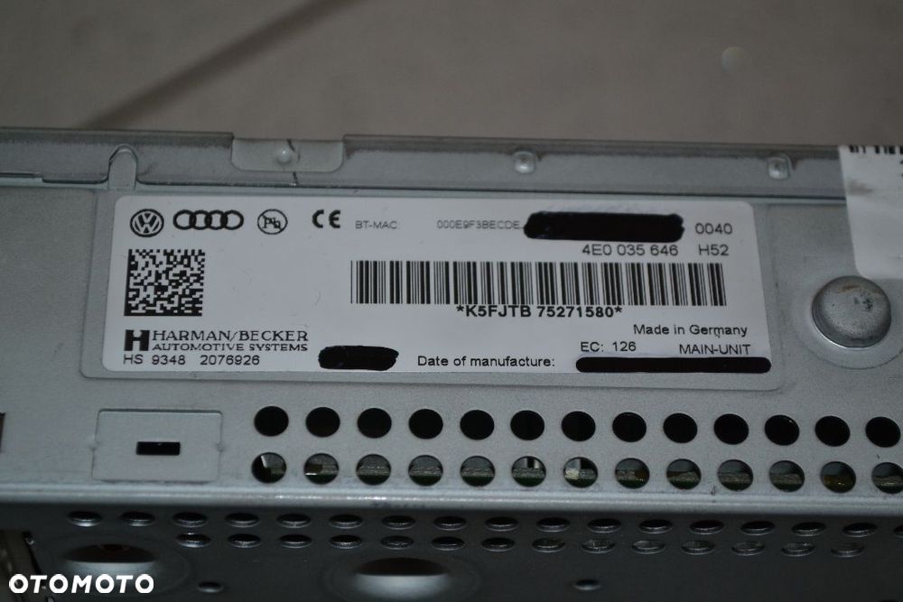 AUDI A6 C6 Q5 Q7 A8 CZYTNIK NAWIGACJI MMI MULTIMEDIA SD 4E0035646 4E0035646BX - 3