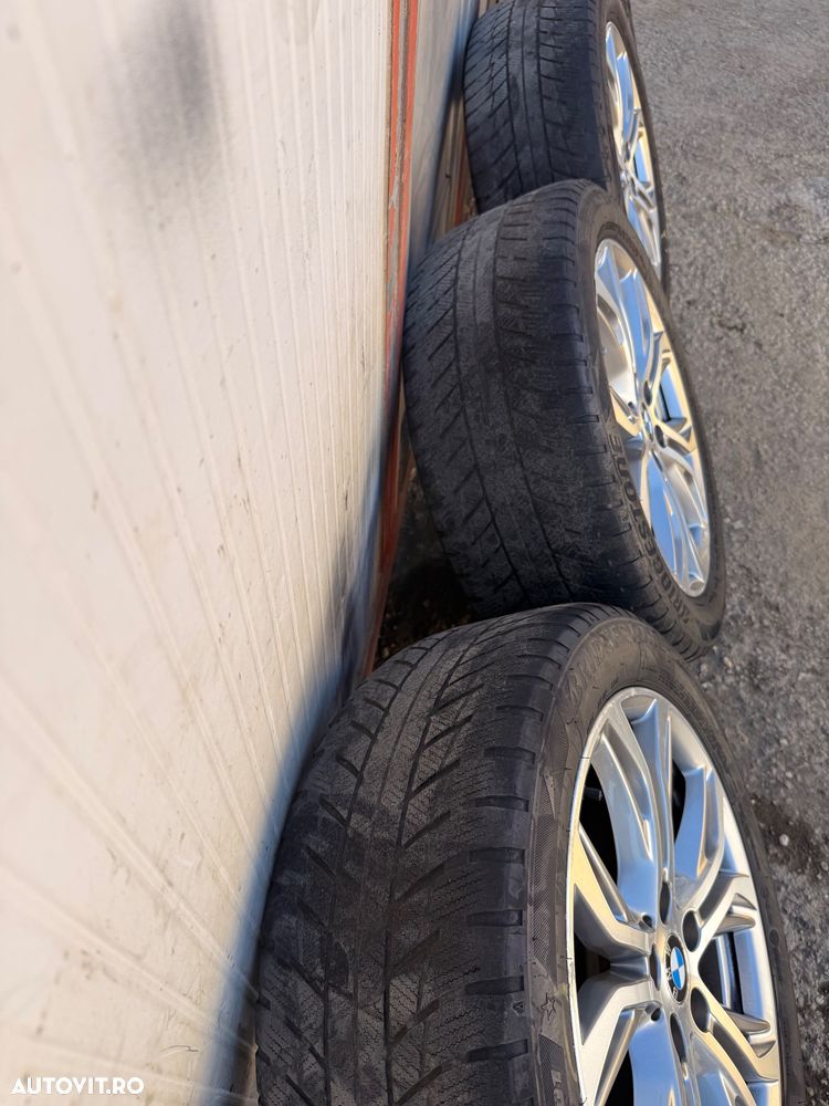 Jante aliaj BMW X1 F48 X2 F49 cu cauciucuri iarna 225/50R18 uzate 95% - 7